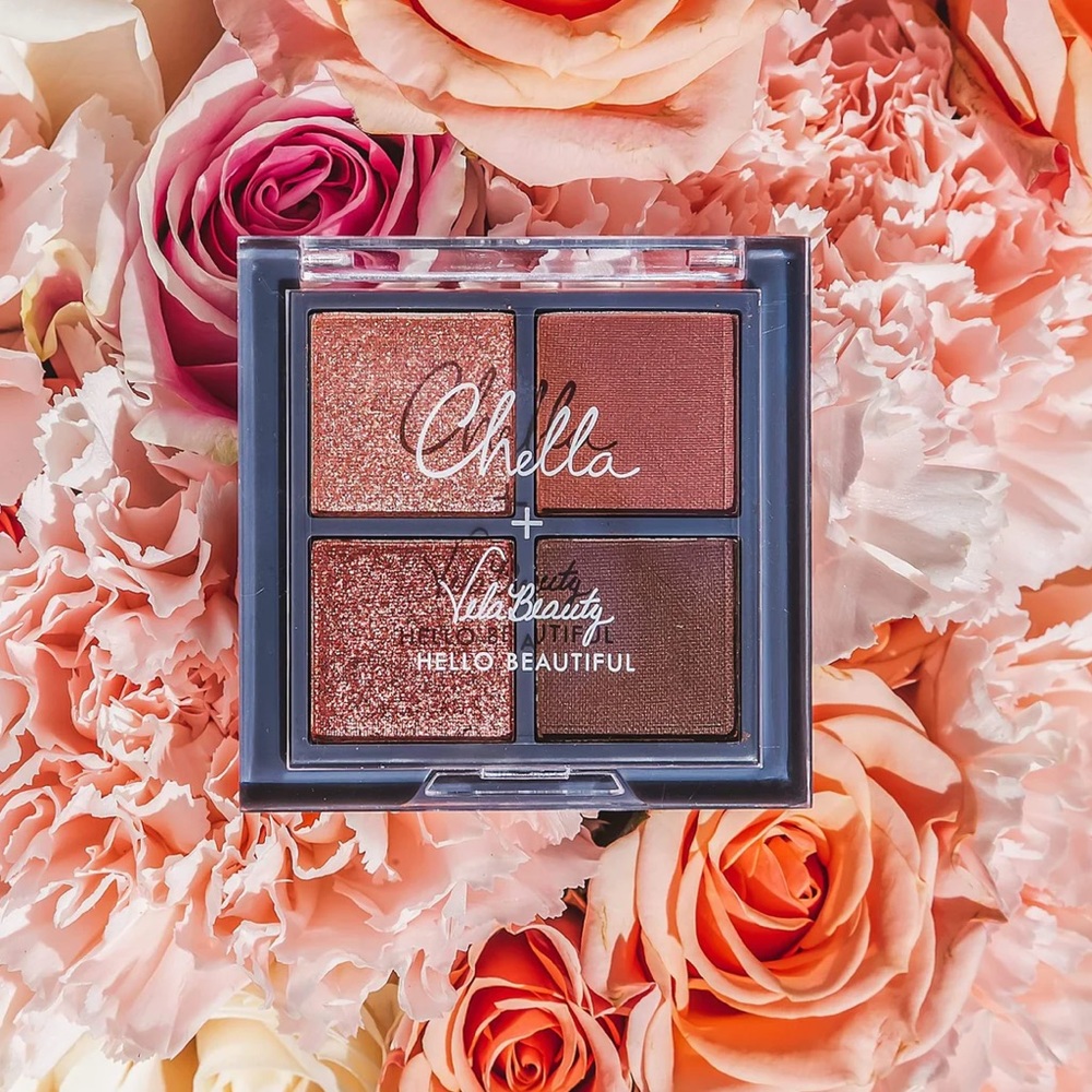 New! mini chella + velabeauty blushing rose eyeshadow palette